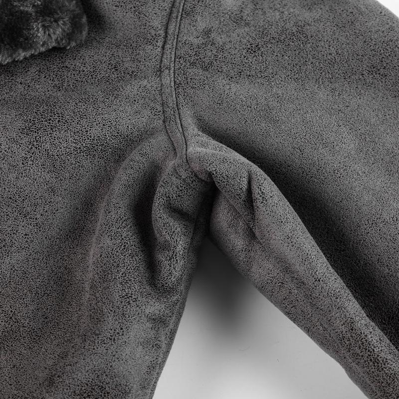 Auf Lager Jugendliche Lässige Braune Baumwolljacke mit Reißverschluss & Schrägtaschen