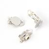 50pcs Ear Clips Earrings Gold Silver Plated Iron Blank Setting Base Fit 10mm Glass Cabochons DIY Jewelry Making Components