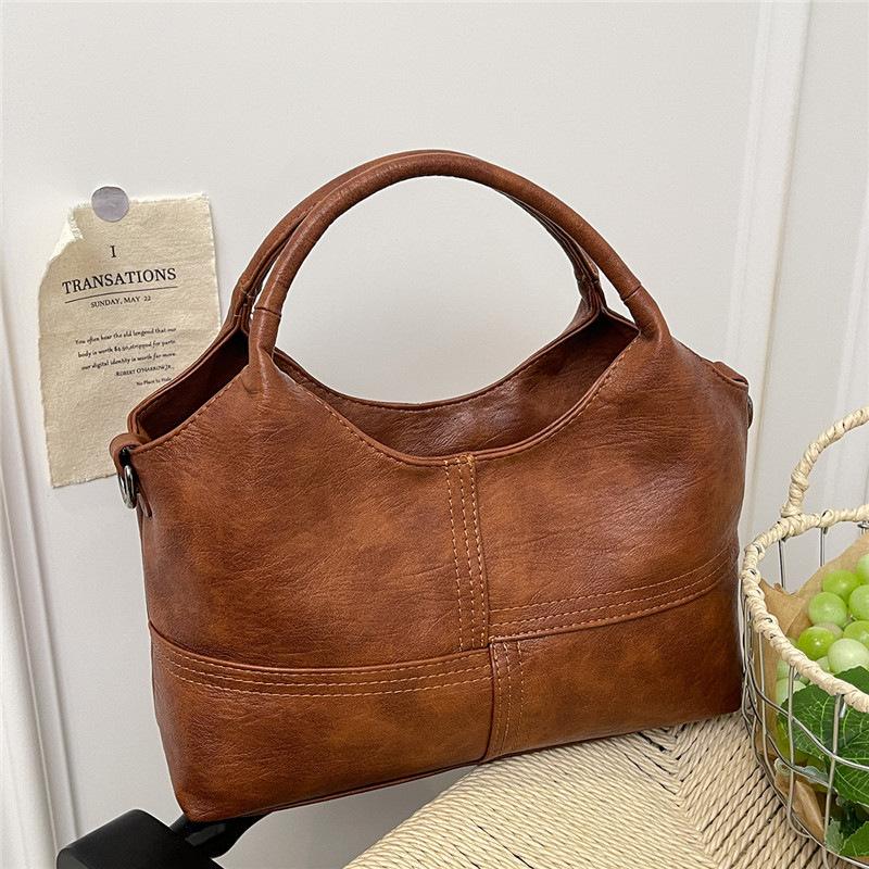 2026 Textured Soft Leather Handbag for Women High-End Light Luxury Thickened Large Capacity Fashiable Women's Bag