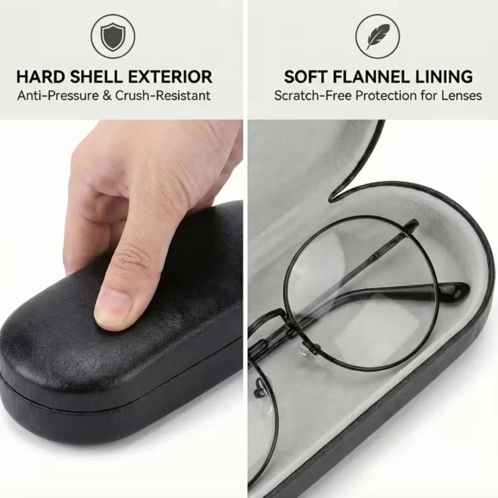 Dvouvrstvé kožené pouzdro na brýle s držákem na pouzdro na kontaktní čočky pro muže ženy Doplňky pro uložení brýlí slunečních brýlí