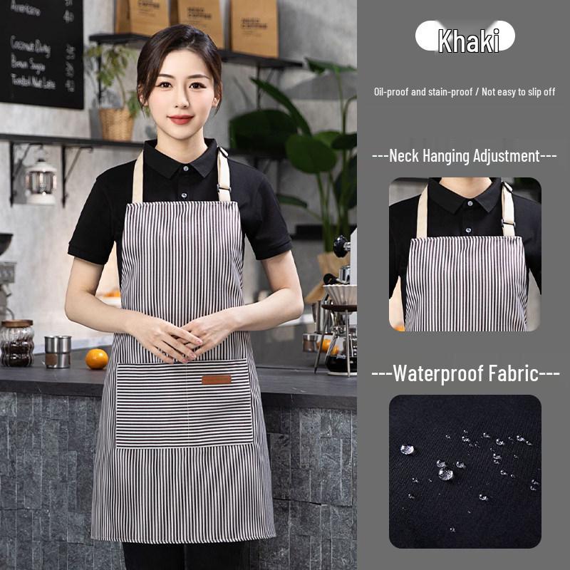 2026 Young Style Waterproof & Oil-Proof Kitchen Apron for Work & Catering