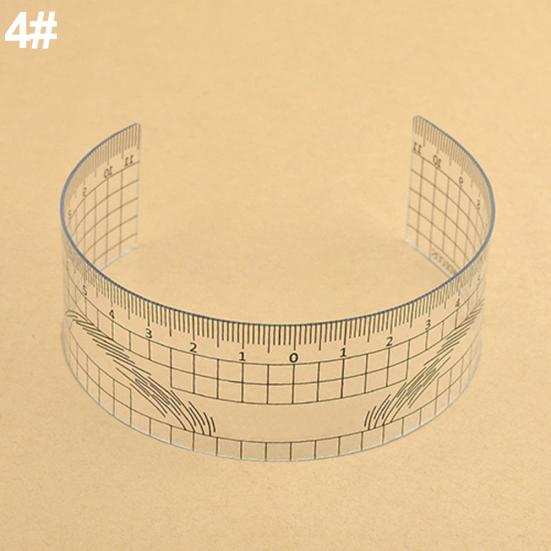 Reusable Eyebrow Stencil Makeup Microblading Measure Symmetrical Tattoo Ruler