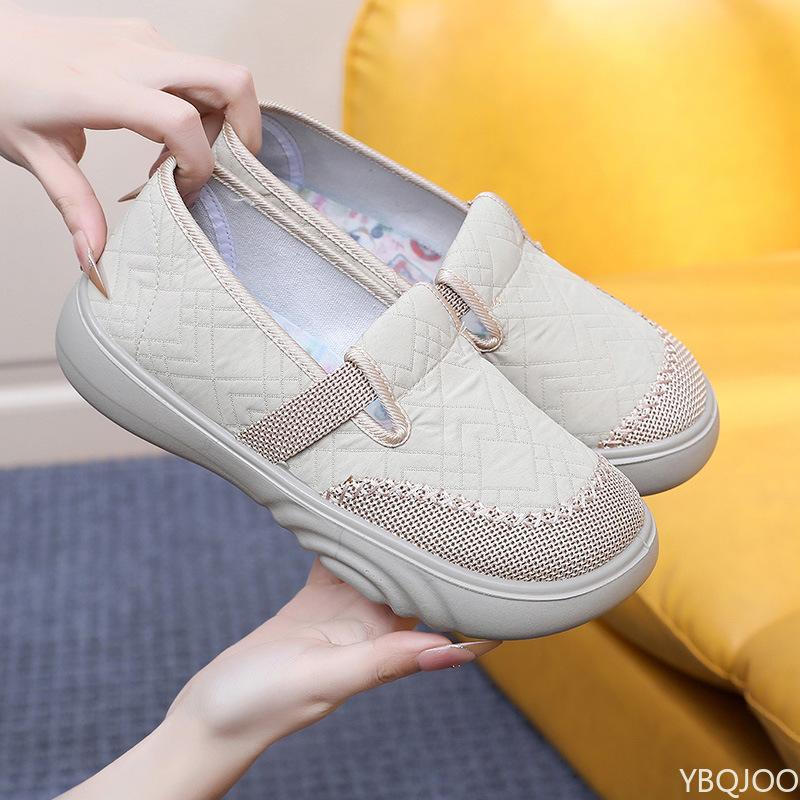 Women's Soft Soled Wear Resistant Single Shoes Spring New Lightweight Comfortable Lazy Daily Vulcanized Single Shoes Sneakers