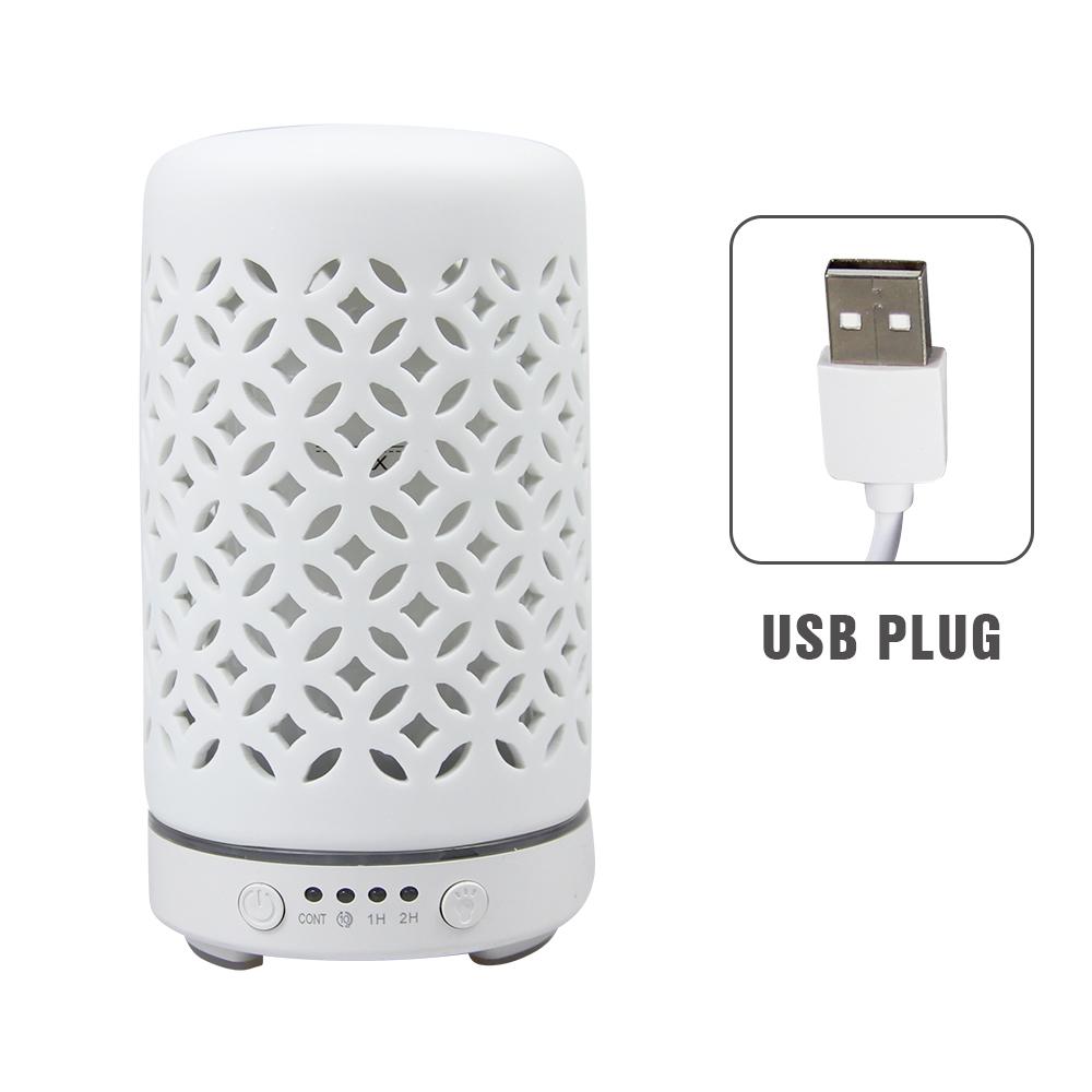 100 мл Аромадиффузор Монета Ультразвуковой Увлажнитель воздуха Функция таймера Аромадиффузор Освежитель воздуха для комнаты с LED-подсветкой