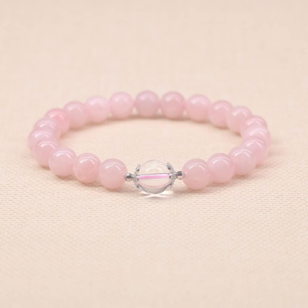 Rose Quartz Crystal Love Fulfillment Bracelet for Women [COAI]