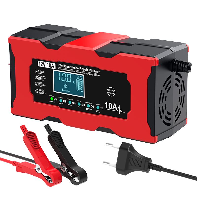 Multiple protection 12v6a Battery Charger Car Motorcycle Full Smart Pulse Repair Battery Charger and Maintainer EU