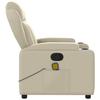 Massage Recliner with Relax Function Artificial Leather Cream