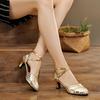 Latin Dance Shoes High Heel Dance Shoes Women's Soft Sole Low Heel Adult Square Dance Shoes Middle Heel Dance Shoes Performance