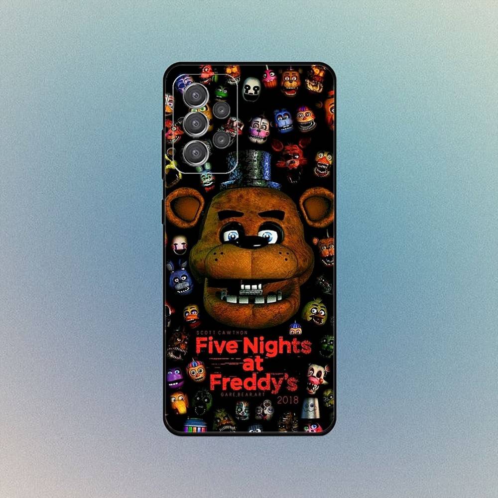 Five-Nights-At-Freddys F-Fnaf Phone Case For Samsung S25,S24,S21,S22,S23,S30,Ultra,S20,Plus,Fe,Lite,Note,10,9,5G Black Cover