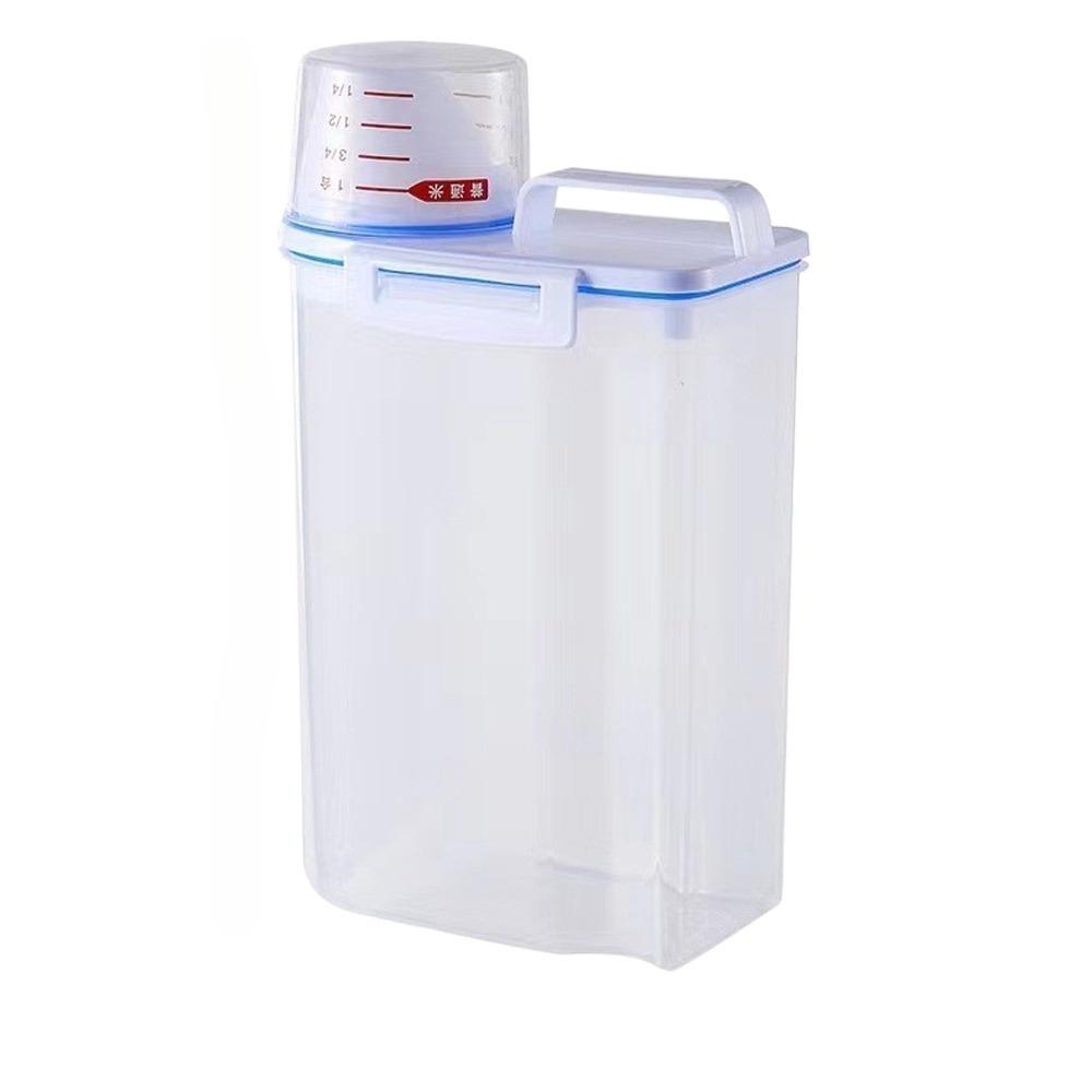 Rice Dispenser Rice Storage Container with Measuring Cup for Cereal Grain Sugar Oatmeal Flour Storage Kitchen Airtight Container