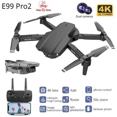 Neue E99PRO 4K FPV Mini Drohne HD Kamera RC Quadcopter Schwerkrafterkennung Auto Folgen Echtzeitübertragung Mobile Steuerung faltbar