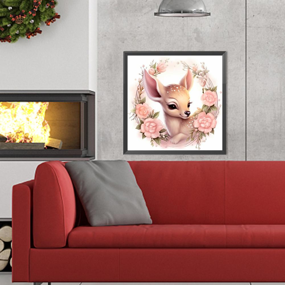 5D DIY Full Round Drill Diamond Painting Flower Animal Kit Home Decoration