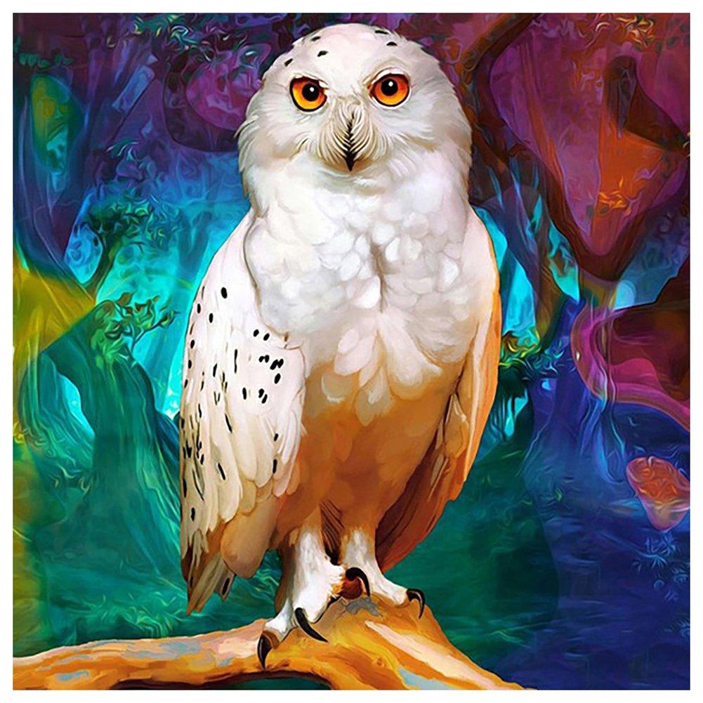 

DIY Алмазная картина, полная круглая дрель, животные, птицы, дерево, 5D Алмазная вышивка, мозаика, попугай, набор для вышивки крестом, домашний декор, ремесла Full Round 20x20CM