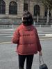 Stand-up Collar Down Cotton Clothes Women's Short Models Small Winter New Thickened Loose Bread Clothes Jacket