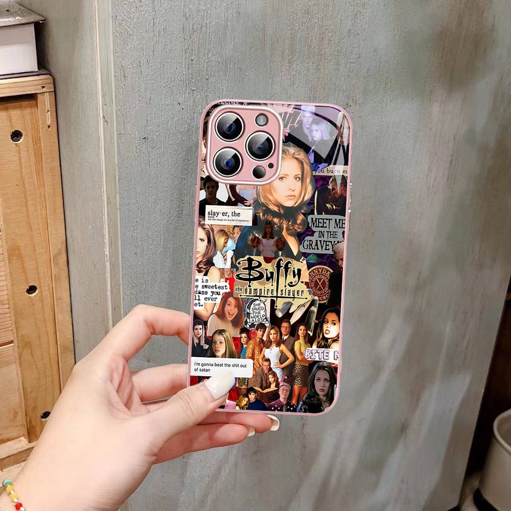 B-Buffy The Vampire Slayer Tempered Glass For Iphone 14 13 12 11 Pro Mini XS MAX 14Plus X XS XR Fundas