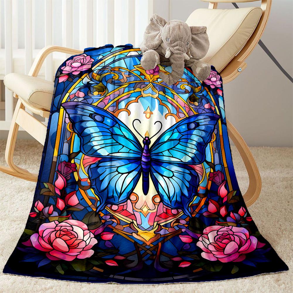 Enchanted Butterfly Garden blanket Suitable for offices, travel, living rooms also a good gift for friends and family Suitable for all seasons.