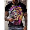 Men's T-shirt Skull Head 3D Digital Print Men's Novelty Short Sleeve Crew Neck Tees Summer Halloween Party Outdoor Fitness Tops