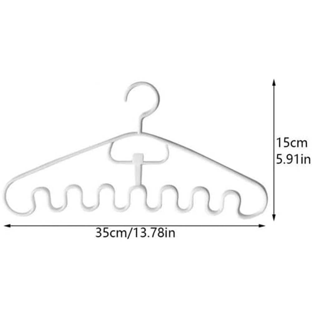 5/10ks Multifunkční vlnité ramínka Podpora sušáku Plastový věšák na oblečení Věšák na kravaty Věšák na opasek Úložné prostory do skříní Organizéry