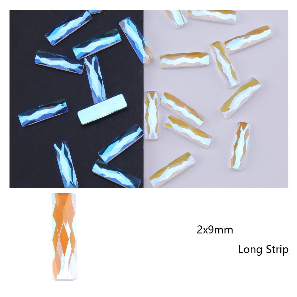 Elektrokaplama Aurora Ab Tırnak Sanatı Elmas Xiaohongshu Sıcak Elf İnternet Ünlü Düz Tabanlı Özel Şekilli Elmas