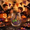 Pumpkin Tentacle Halloween Glass Skull Ghost Drinking Wine Cup Gothic Halloween Art Cup  Cocktail
