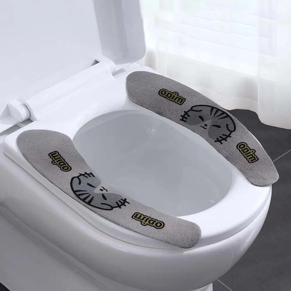 

Soft Cartoon Washroom Reuseable Bathroom Product Household Closestool Pad Toilet Sticky Toilet Seat Cover Toilet Seat Cushion