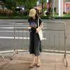 New Korean Version of Women's Vest T-shirt Long Skirt for Women Harajuku Style Student Top for Women Summer Vest Dress