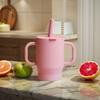 Heat-resistant Baby Straw Cup 180ml Baby Training Cup Household Feeding Cup  Milk