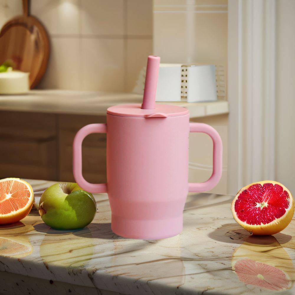 Heat-resistant Baby Straw Cup 180ml Baby Training Cup Household Feeding Cup Milk