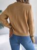 Autumn Winter Casual Solid Color Sweater Women O-Neck Long Sleeve Knitted Pullover Basic Versatile Tops White Khaki Gray