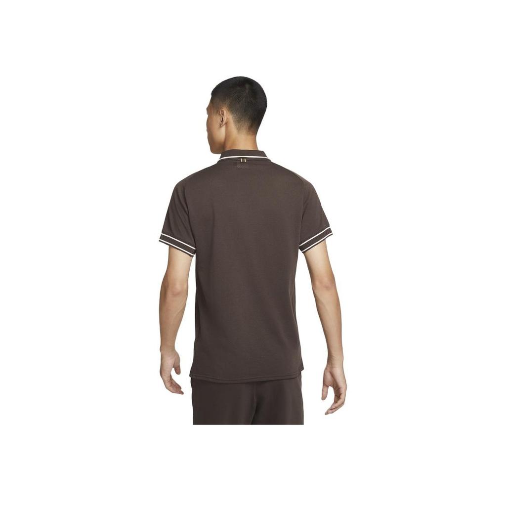 Nike Heritage Logo Pullover Short Sleeve Tennis Breathable Polo Shirt Men Polo Shirts Baroque-Brown FQ2102-237