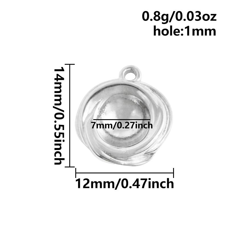 6 Stück Nicht verblassend Oval Quadrat Herz Anhänger Leere Tablett Basis Fassungen DIY Schmuckherstellung Zubehör Edelstahl Anhänger Charm Großhandel