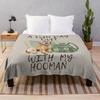 Labradoodle Doodle Dog Flannel Throw Blanket Cute Kawaii Dog Lightweight Super Soft for Sofa Couch Bed Festival Birthday Gift