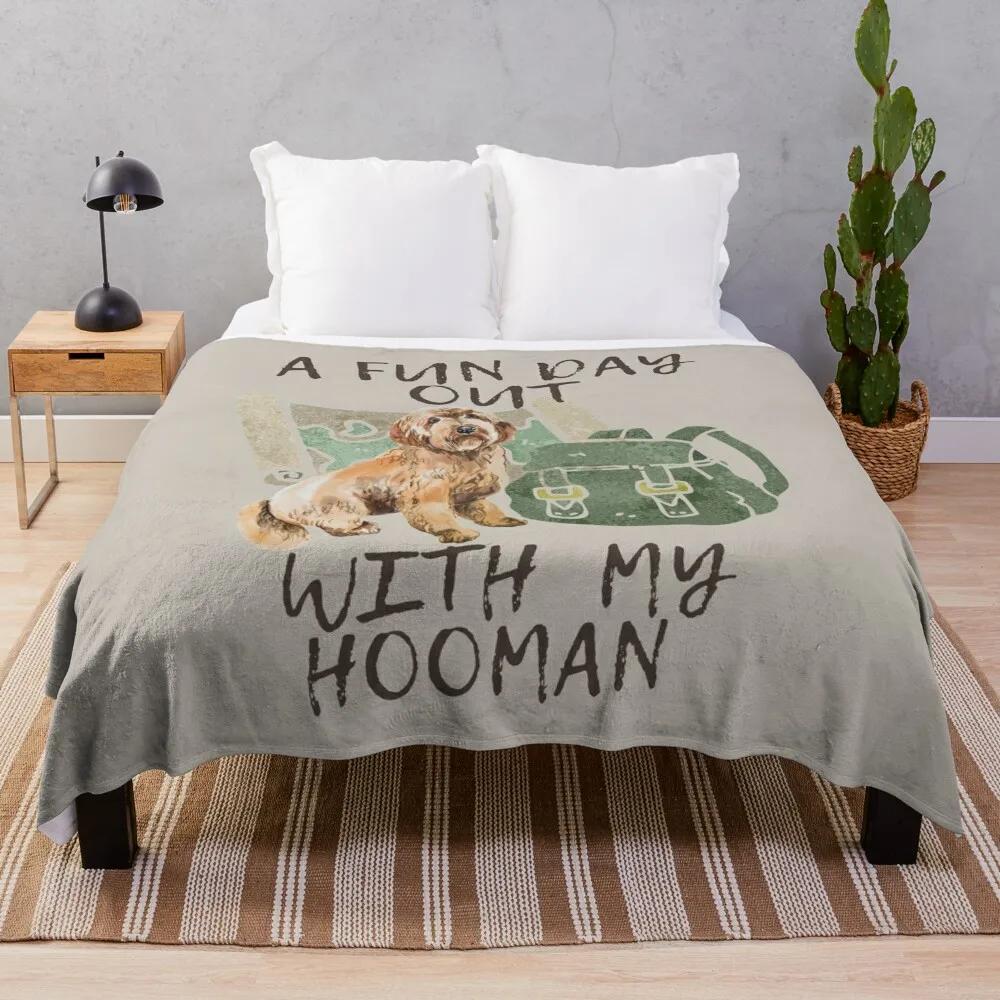 Labradoodle Doodle Dog Flannel Throw Blanket Cute Kawaii Dog Lightweight Super Soft for Sofa Couch Bed Festival Birthday Gift