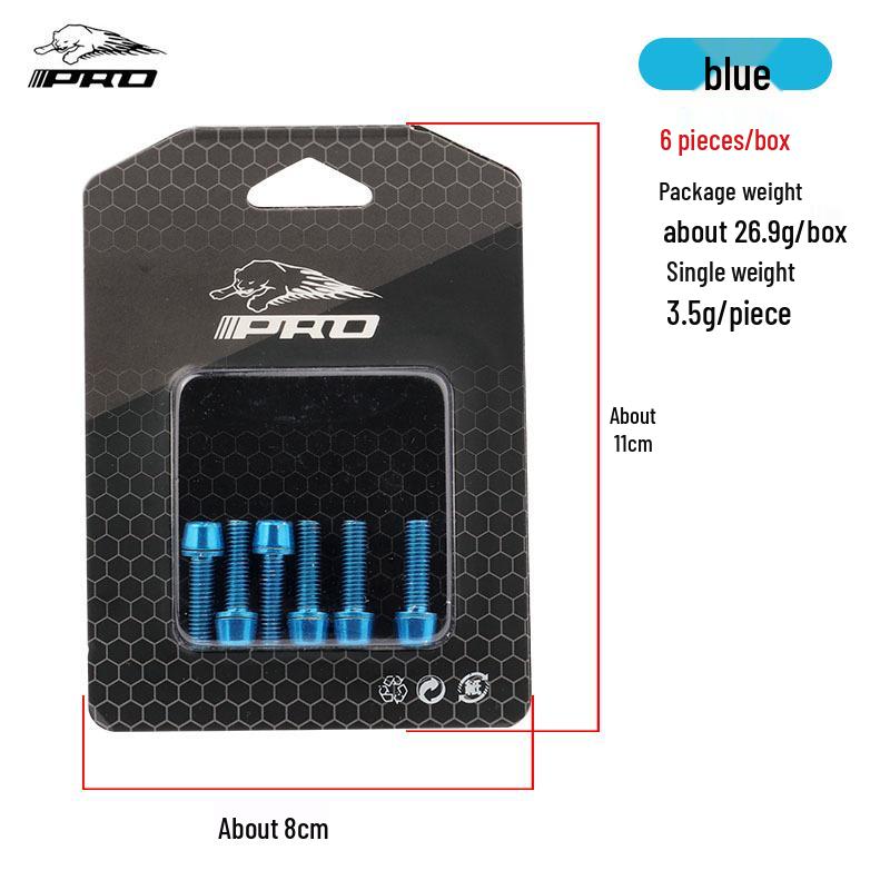 

Taiwan PRO M5*18mm Colorful Titanium Alloy Bicycle Stem Screws