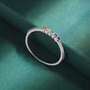 Inel de argint S925 de formă rotundă cu zircon, colorat rafinat, pentru femei, creativ, strălucitor, zircon, bijuterii din argint sterling, inel de mireasă, cadou de aniversare