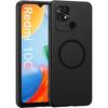 Protective Case - E.F.CONNECTION - For Xiaomi Redmi 10C - Silicone TPU - Matte Black - Wireless Charging
