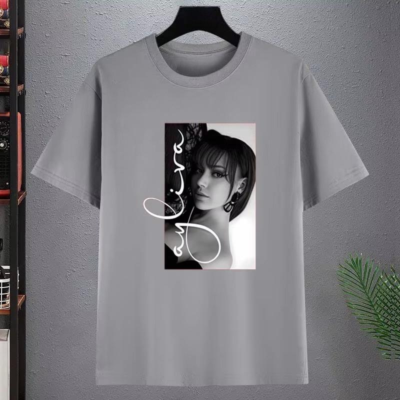 Star Ayliva Potištěný top na jaro/léto Ležérní móda Pánská a dámská trička Bavlněné tričko s krátkým rukávem