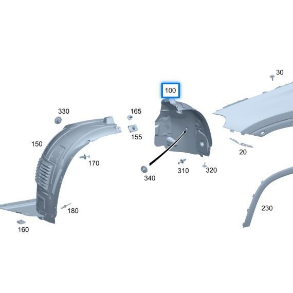 Front Wheel Well Liner for Mercedes-Benz GLE W167