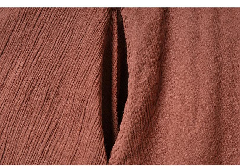Robe Longue Imprimé Faux Deux Pièces Coton Lin Printemps/Automne 2026 – Coupe Ample, Manches Longues avec Grand Ourlet