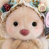 Adorable Lolita Bear & Rabbit Plush Pendant - Cute Bag Charm & Desk Companion