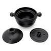 World Create Yayoi Touen Round Rice Pot, Black, 1 Go (15957)