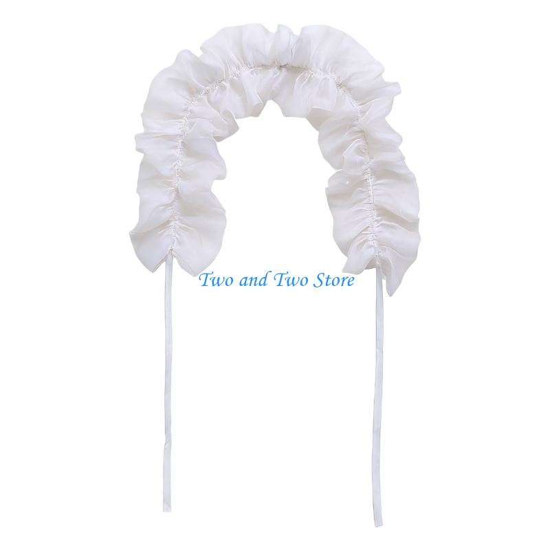 HX6F Classical Gauze Shawl Elegant Shoulder Wrap Decorative Scarf For Various Occasion Stage Performances Neck Accessory белый