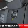 For Honda CRV CR-V 2017- Carbon Fiber Car Rear Seat Armrest Switch Button Frame Cover Trim Interior Accessories