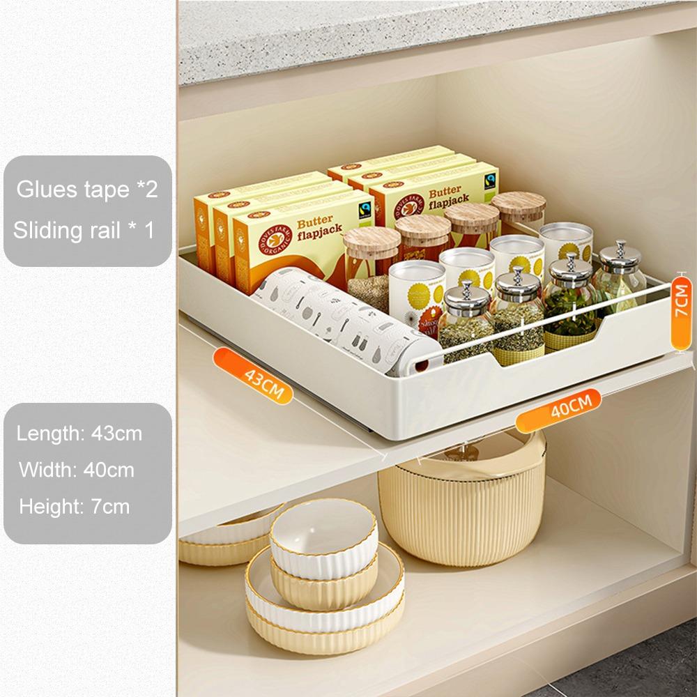 Punch-free Bowl Dish Storage Shelf Stainless Steel Drawer Organizer New Spice Rack  Dish