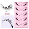 5 párů očního ocasu prodlužující falešné řasy pro kočičí oko 3D nástroje pro make-up umělých norkových řas