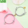 Stylisch Modebewusst 2 Stück / Paar Passende Partnerarmbänder Liebhaber Entzückendes Herz Magnet Armband Valentinstag Armband Anziehen BrazaleteMode