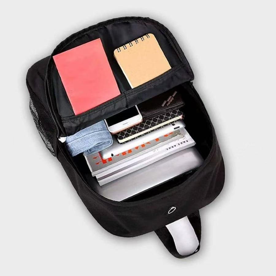 Leuchtender Rucksack aus Oxford-Gewebe mit Kopfhöreröffnung & USB für Studenten