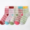 5/10 Pairs Comfortable Casual and Versatile Women's Mid Calf Autumn Winter Thickened Wool Socks with Deer Pattern