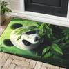 Panda Bamboo Rug for EcoFriendly Home Decor - Cute Animal Print Carpet, Add Natural Charm to Your orStudy SpaceAnimal Lover Gift