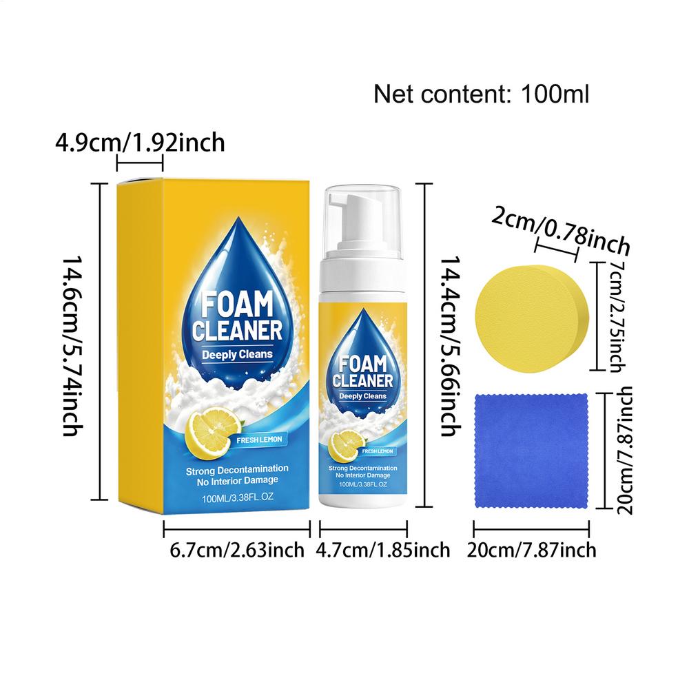 Spray Foam Cleaner 100ml Mold Removal Spray Multifunctional Foam Cleaner for Shower Bathroom Automotive Countertop Toilet